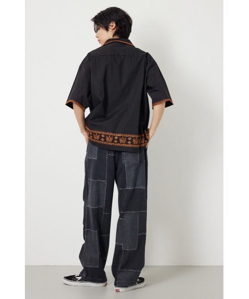 RODEO CROWNS WIDE BOWL（ロデオクラウンズワイドボウル）の「Crown Hem シャツ（シャツ/ブラウス・メンズ・ブラック/オフホワイト/ダークオレンジ・MEDIUM/LARGE）」の12枚目の写真