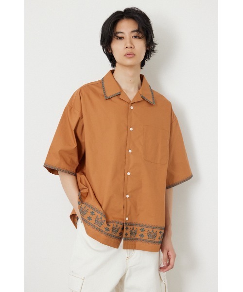 RODEO CROWNS WIDE BOWL（ロデオクラウンズワイドボウル）の「Crown Hem シャツ（シャツ/ブラウス・メンズ・ブラック/オフホワイト/ダークオレンジ・MEDIUM/LARGE）」の13枚目の写真