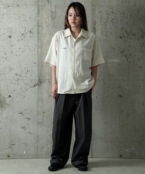 DEVILOCK（デビロック）の「DEVILOCK PIN STRIPE EMBROIDERY SHIRT（シャツ/ブラウス・メンズ・チャコールグレー/ブラック/ホワイト・X-LARGE/LARGE/MEDIUM）」の7枚目の写真