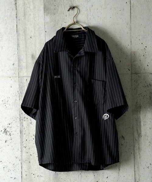 DEVILOCK（デビロック）の「DEVILOCK PIN STRIPE EMBROIDERY SHIRT（シャツ/ブラウス・メンズ・チャコールグレー/ブラック/ホワイト・X-LARGE/LARGE/MEDIUM）」の8枚目の写真