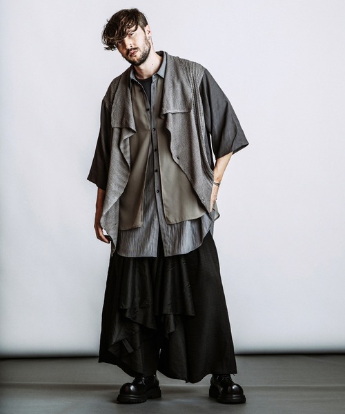 NO ID.（ノーアイディ）の「【NO ID.】Gather Baggy Drape Trousers / ギャザー バギー ドレープ トラウザーズ（その他パンツ・メンズ・その他23/ブラック・2/1）」の5枚目の写真