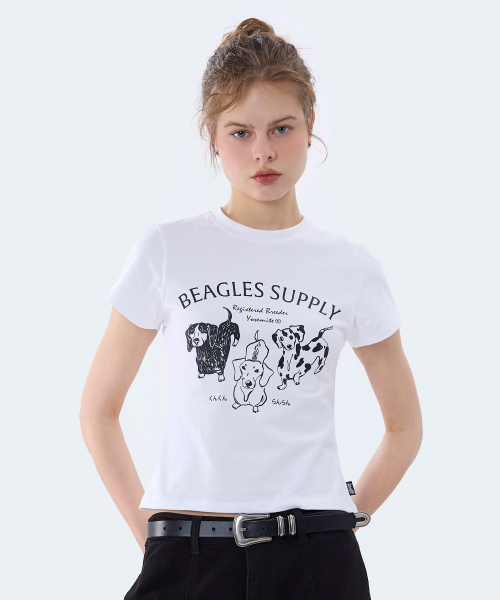 YOSEMITE(ヨセミティ)の「ビグルス スリムフィット 半袖Tシャツ ホワイト YT-3Y14(Tシャツ/カットソー・レディース・ホワイト・SMALL/MEDIUM)」の2枚目の写真