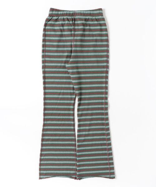 WALLA WALLA SPORT（ワラワラスポーツ）の「WALLA WALLA SPORT【ワラワラスポーツ】 - STRIPE FLARE PANT（その他パンツ・レディース・バーガンディー/ブラック系/ブラウン系・MEDIUM）」の2枚目の写真