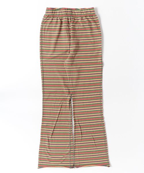 WALLA WALLA SPORT（ワラワラスポーツ）の「WALLA WALLA SPORT【ワラワラスポーツ】 - STRIPE FLARE PANT（その他パンツ・レディース・バーガンディー/ブラック系/ブラウン系/グリーン系・MEDIUM）」の8枚目の写真
