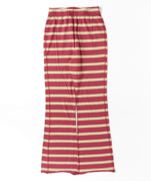 WALLA WALLA SPORT（ワラワラスポーツ）の「WALLA WALLA SPORT【ワラワラスポーツ】 - STRIPE FLARE PANT（その他パンツ・レディース・バーガンディー/ブラック系/ブラウン系/グリーン系・MEDIUM）」の9枚目の写真
