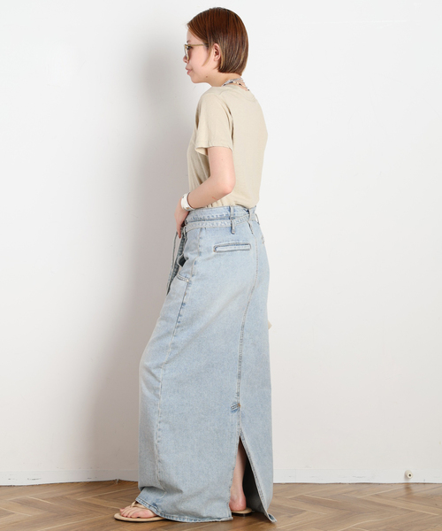 LOW CLASSIC(ロウ クラシック)の「【LOW CLASSIC/ロウ・クラシック】BELTED HIGH WAIST DENIM SKIR(デニムスカート・レディース・ブルー/チャコールグレー・38/36)」の15枚目の写真