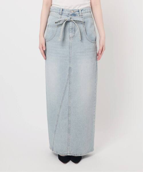 LOW CLASSIC(ロウ クラシック)の「【LOW CLASSIC/ロウ・クラシック】BELTED HIGH WAIST DENIM SKIR(デニムスカート・レディース・ブルー/チャコールグレー・38/36)」の19枚目の写真