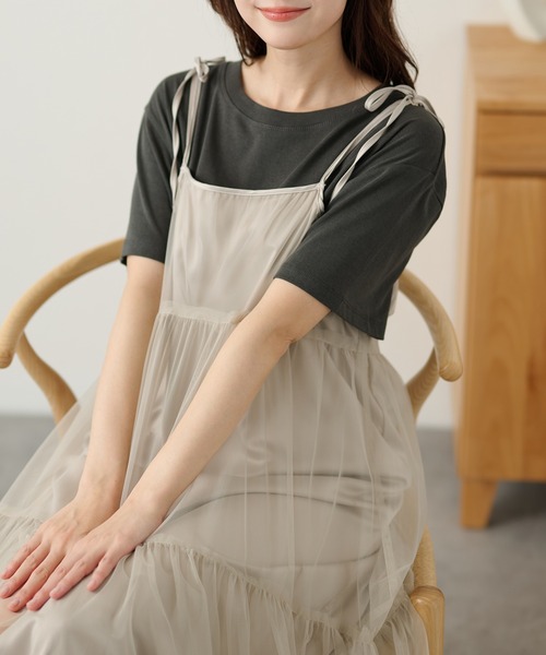 DAYRA(デイラ)の「ゆる 半袖 ラウンドネック Tシャツ トップス(Tシャツ/カットソー・レディース・ホワイト/チャコールグレー/ブラック/ネイビー/ピンク/キャメル・FREE)」の20枚目の写真