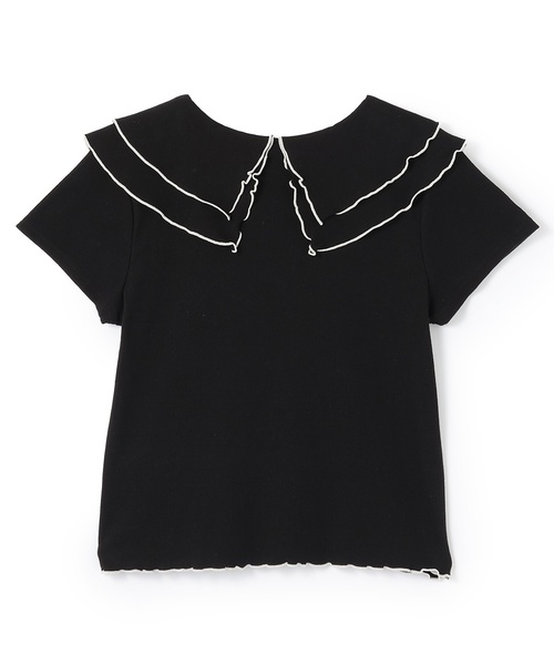petit main LIEN（プティマインリアン）の「【接触冷感/親子リンク】メロー衿Tシャツ（Tシャツ/カットソー・レディース・ブラック/レッド/ドット・F）」の13枚目の写真