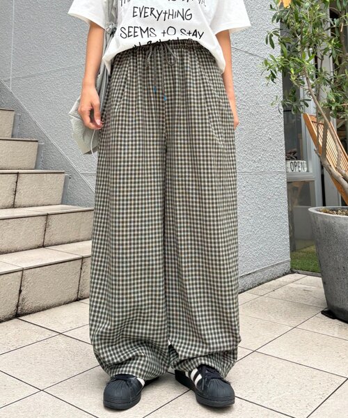 CIAOPANIC TYPY(チャオパニックティピー)の「【UNISEX】チェックカーブイージーパンツ(その他パンツ・レディース・グリーン/ネイビー/ブラウン・LARGE/MEDIUM)」の20枚目の写真