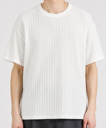 5C31レースシアー クルーネックTEE