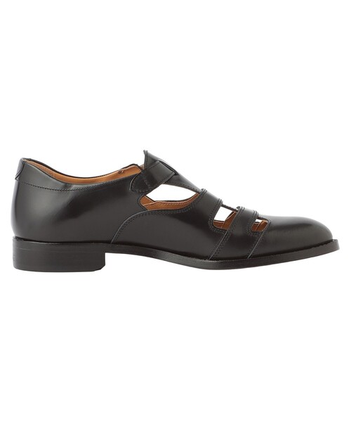 MACKINTOSH LONDON(マッキントッシュ ロンドン)の「【LEON掲載】【MACKINTOSH LONDON×三陽山長】ボックスカーフ グルカサンダル(サンダル・メンズ・ブラウン系その他6/ブラック・80/85)」の4枚目の写真