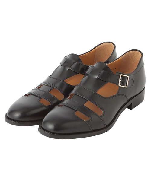 MACKINTOSH LONDON(マッキントッシュ ロンドン)の「【LEON掲載】【MACKINTOSH LONDON×三陽山長】ボックスカーフ グルカサンダル(サンダル・メンズ・ブラウン系その他6/ブラック・80/85)」の7枚目の写真