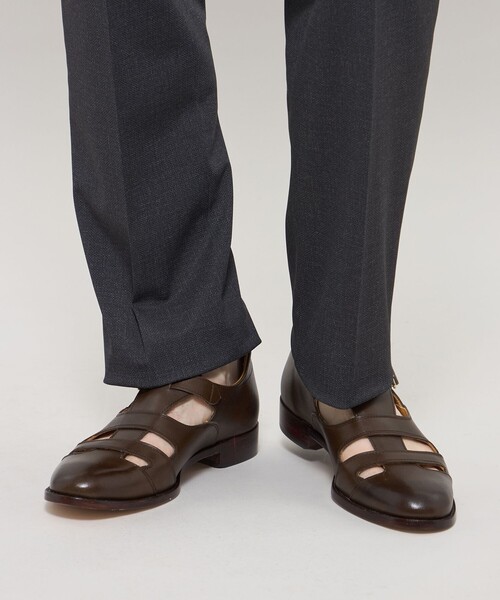MACKINTOSH LONDON(マッキントッシュ ロンドン)の「【LEON掲載】【MACKINTOSH LONDON×三陽山長】ボックスカーフ グルカサンダル(サンダル・メンズ・ブラウン系その他6/ブラック・80/85)」の11枚目の写真