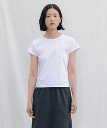 Silket Cotton Half Tee_WHITE