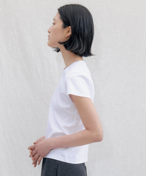 STEP AROUND(ステップアラウンド)の「Silket Cotton Half Tee_WHITE(Tシャツ/カットソー・レディース・その他・SMALL/MEDIUM)」の2枚目の写真