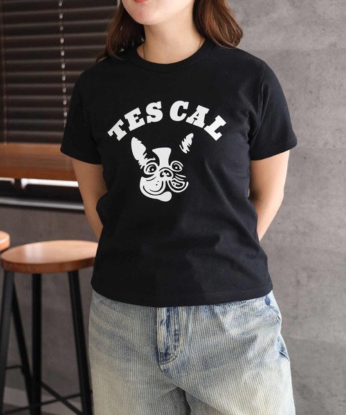 The Endless Summer（エンドレスサマー）の「TES ORGANIC COTTON FLOCK PT FIT T SHIRT / Tシャツ（Tシャツ/カットソー・レディース・ブラック/アイボリー/ホワイト/ネイビー・FREE）」の4枚目の写真