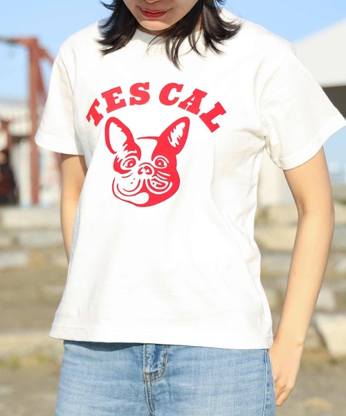 The Endless Summer（エンドレスサマー）の「TES ORGANIC COTTON FLOCK PT FIT T SHIRT / Tシャツ（Tシャツ/カットソー・レディース・ブラック/アイボリー/ホワイト/ネイビー・FREE）」の7枚目の写真