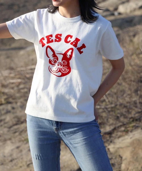 The Endless Summer（エンドレスサマー）の「TES ORGANIC COTTON FLOCK PT FIT T SHIRT / Tシャツ（Tシャツ/カットソー・レディース・ブラック/アイボリー/ホワイト/ネイビー・FREE）」の10枚目の写真