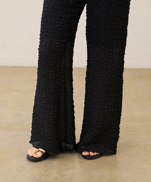 Omekashi(オメカシ)の「フレアパンツ&ラップスカートSET(その他パンツ・レディース・ブラック/オフホワイト・36/38)」の8枚目の写真