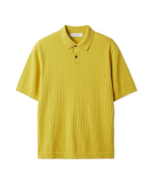 AOURE(アウール)の「ハイブリッドニットパイル スキッパーポロ(ニット/セーター・メンズ・モカ/イエロー・MEDIUM/LARGE)」の1枚目の写真