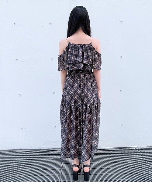 NOMAE（ノーマエ）の「アメスリフリルレイヤードロングワンピース（ワンピース・レディース・ホワイト系その他/ネイビー系/ブラック/ホワイト系その他2/ピンク・FREE）」の19枚目の写真