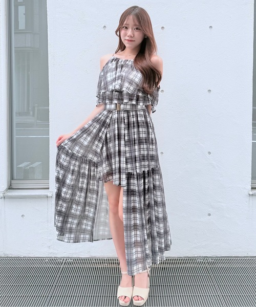NOMAE（ノーマエ）の「アメスリフリルレイヤードロングワンピース（ワンピース・レディース・ホワイト系その他/ネイビー系/ブラック/ホワイト系その他2/ピンク・FREE）」の21枚目の写真