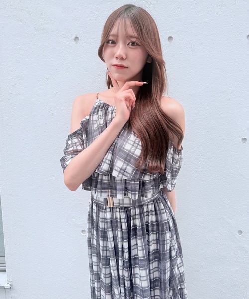 NOMAE（ノーマエ）の「アメスリフリルレイヤードロングワンピース（ワンピース・レディース・ホワイト系その他/ネイビー系/ブラック/ホワイト系その他2/ピンク・FREE）」の22枚目の写真