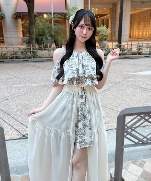 NOMAE(ノーマエ)の「アメスリフリルレイヤードロングワンピース(ワンピース・レディース・ホワイト系その他/ネイビー系/ブラック/ホワイト系その他2/ピンク・FREE)」の20枚目の写真
