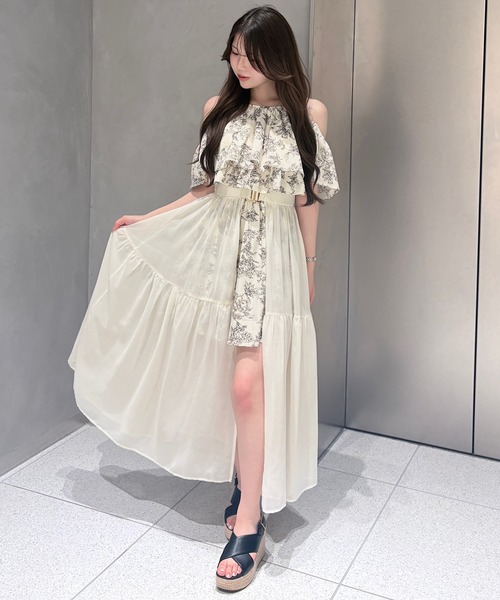 NOMAE(ノーマエ)の「アメスリフリルレイヤードロングワンピース(ワンピース・レディース・ホワイト系その他/ネイビー系/ブラック/ホワイト系その他2/ピンク・FREE)」の21枚目の写真