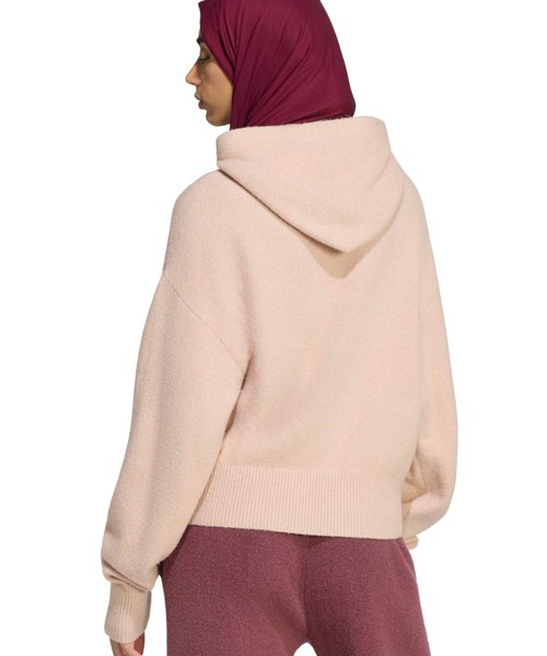 adidas(アディダス)の「adidas ESSENTIALS KNIT HOODIE / アディダス エッセンシャルズ ニット フーディー(パーカー・レディース・ピンクベージュ・S/M/L)」の9枚目の写真