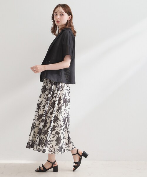 couture brooch(クチュールブローチ)の「【洗える】メッシュ調 半袖ジャケット(テーラードジャケット・レディース・ブラック/ブラウン系その他/オフホワイト・42/40/38/36)」の17枚目の写真