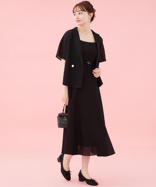 couture brooch(クチュールブローチ)の「【洗える】メッシュ調 半袖ジャケット(テーラードジャケット・レディース・ブラック/ブラウン系その他/オフホワイト・42/40/38/36)」の22枚目の写真