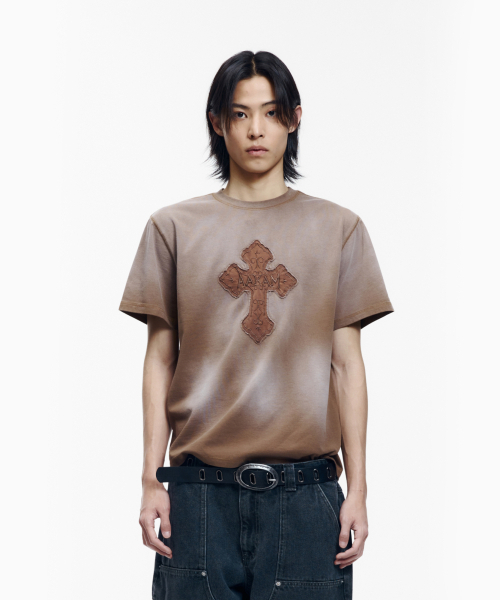 AAKAM(アーカム)の「Dust Fade CROS2 Half Top (Brown)(Tシャツ/カットソー・レディース・その他・1/2/3)」の10枚目の写真