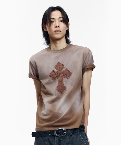 AAKAM(アーカム)の「Dust Fade CROS2 Half Top (Brown)(Tシャツ/カットソー・レディース・その他・1/2/3)」の13枚目の写真