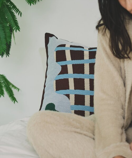 SAHIR(サヒール)の「【SAHIR サヒール】Cushioncover monyamonya(クッション/クッションカバー・レディース・ブラウン/ブルー・0)」の9枚目の写真