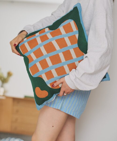 SAHIR(サヒール)の「【SAHIR サヒール】Cushioncover monyamonya(クッション/クッションカバー・レディース・ブラウン/ブルー・0)」の11枚目の写真