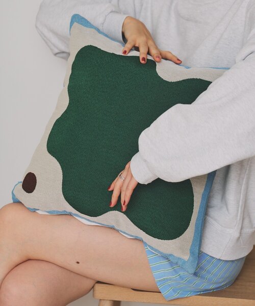 SAHIR(サヒール)の「【SAHIR サヒール】Cushioncover monyamonya(クッション/クッションカバー・レディース・ブラウン/ブルー・0)」の12枚目の写真