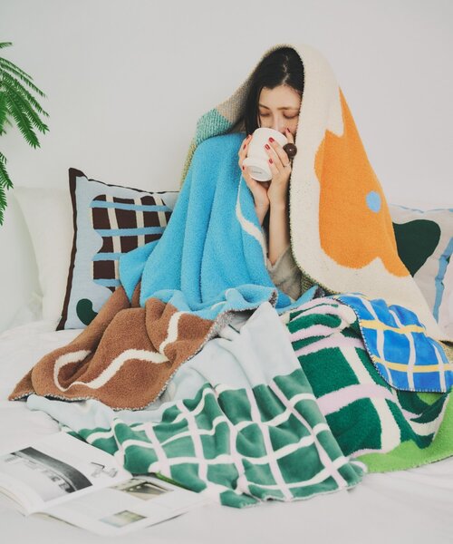 SAHIR(サヒール)の「【SAHIR サヒール】Cushioncover monyamonya(クッション/クッションカバー・レディース・ブラウン/ブルー・0)」の18枚目の写真