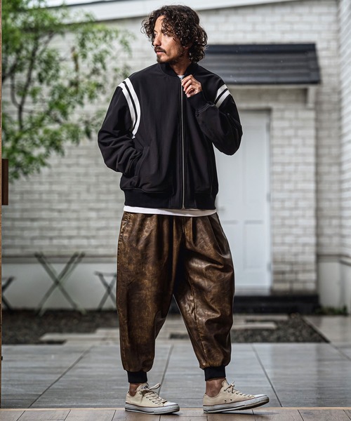 CAMBIO(カンビオ)の「mj11681- ストレッチラインテープブルゾン(CMB-R0227)(ブルゾン・メンズ・ブラック/チャコール/ネイビー・S/L/M)」の6枚目の写真