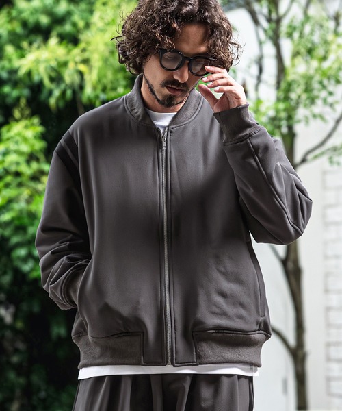 CAMBIO(カンビオ)の「mj11681- ストレッチラインテープブルゾン(CMB-R0227)(ブルゾン・メンズ・ブラック/チャコール/ネイビー・S/L/M)」の9枚目の写真