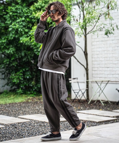CAMBIO(カンビオ)の「mj11681- ストレッチラインテープブルゾン(CMB-R0227)(ブルゾン・メンズ・ブラック/チャコール/ネイビー・S/L/M)」の10枚目の写真