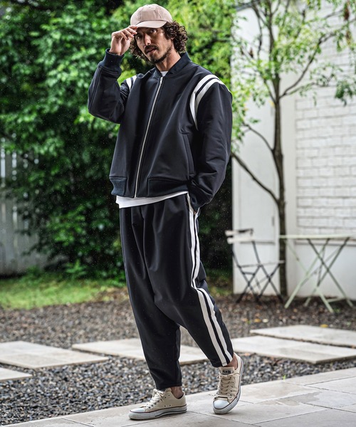 CAMBIO(カンビオ)の「mj11681- ストレッチラインテープブルゾン(CMB-R0227)(ブルゾン・メンズ・ブラック/チャコール/ネイビー・S/L/M)」の14枚目の写真