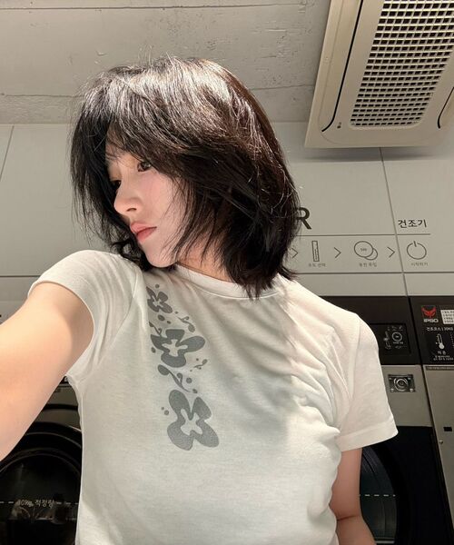 THE GREEN LAB（ザグリーンラボ）の「フラワーエッセンシャルクロップ半袖Tシャツ[ブラック]（Tシャツ/カットソー・レディース・その他・FREE）」の11枚目の写真
