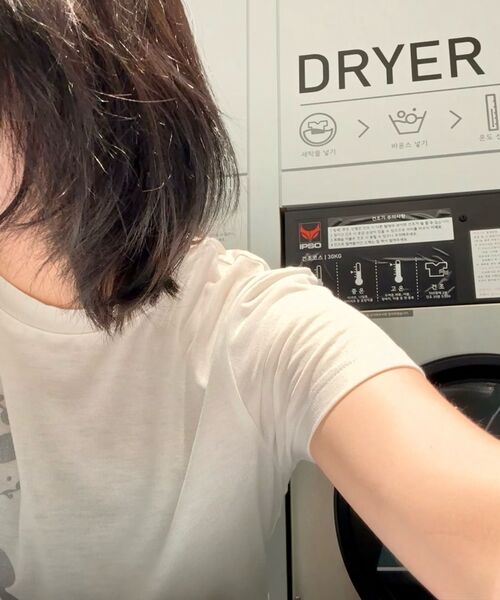 THE GREEN LAB（ザグリーンラボ）の「フラワーエッセンシャルクロップ半袖Tシャツ[ブラック]（Tシャツ/カットソー・レディース・その他・FREE）」の13枚目の写真