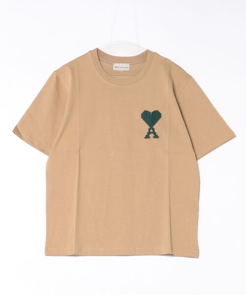 AMI Alexandre Mattiussi(アミアレクサンドルマテュッシ)の「【AMI PARIS】アミ パリス ヘビーコットンジャージー Ami De Coeur Tシャツ(Tシャツ/カットソー・レディース・ベージュ/アイボリー・S/L/M/XL)」の10枚目の写真