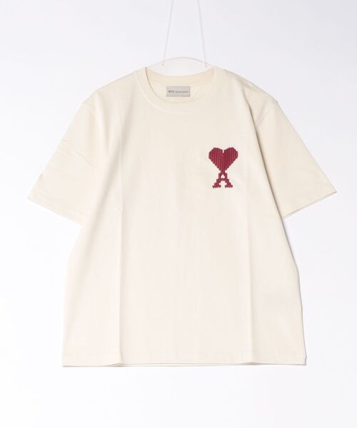 AMI Alexandre Mattiussi(アミアレクサンドルマテュッシ)の「【AMI PARIS】アミ パリス ヘビーコットンジャージー Ami De Coeur Tシャツ(Tシャツ/カットソー・レディース・ベージュ/アイボリー・S/L/M/XL)」の11枚目の写真