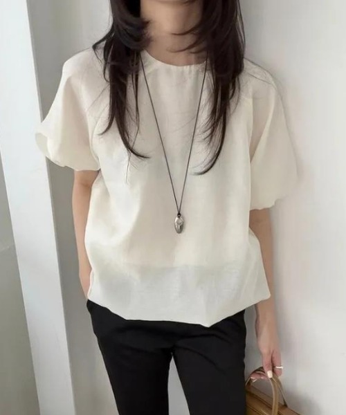 semplice（センプリチェ）の「Ｔシャツ【韓国ファッション】（Tシャツ/カットソー・レディース・グレー/ベージュ・F）」の3枚目の写真