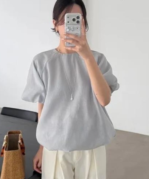 semplice（センプリチェ）の「Ｔシャツ【韓国ファッション】（Tシャツ/カットソー・レディース・グレー/ベージュ・F）」の12枚目の写真