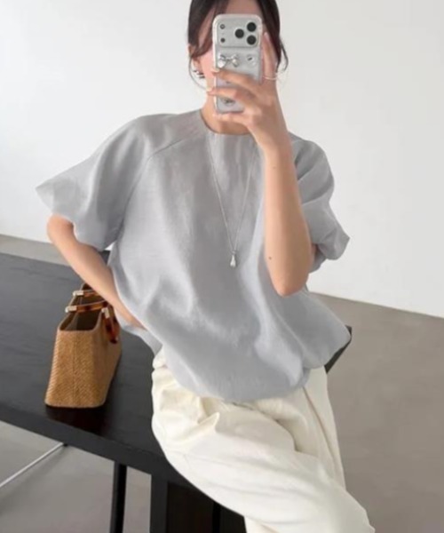 semplice（センプリチェ）の「Ｔシャツ【韓国ファッション】（Tシャツ/カットソー・レディース・グレー/ベージュ・F）」の13枚目の写真